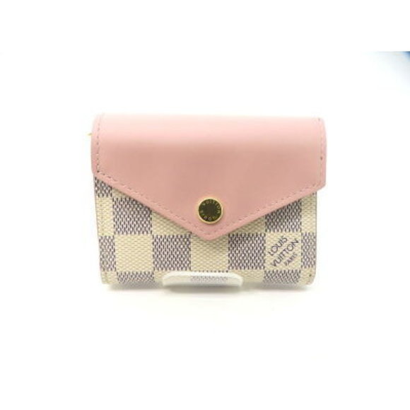 Louis Vuitton Azur White Rose Pink Ballerine Portefeuille Zoe Tri Wallet - Picture 1 of 1